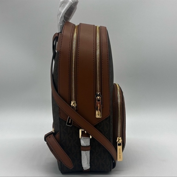 Michael Kors Medium Jaycee Zip Packet Backpack Brown - Picture 4 of 14